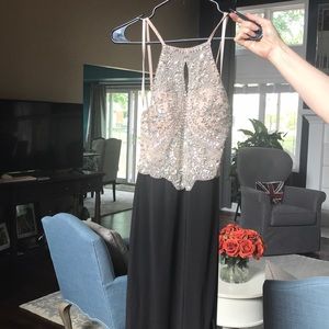 Long black elegant formal dress